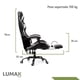 thumbnail image 4 of Silla Gamer Ergonómica Reclinable Respaldo Alto Y Reposa Pies blanco Lumax Silla Gamer Con Reposa Pies ZGS-955-CA, 4 of 4