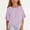 Purple, variant on Cethrio Girls T Shirts Size 7-8 T, Summer Casual Cotton Linen Crewneck Short Sleeve Tops Pink