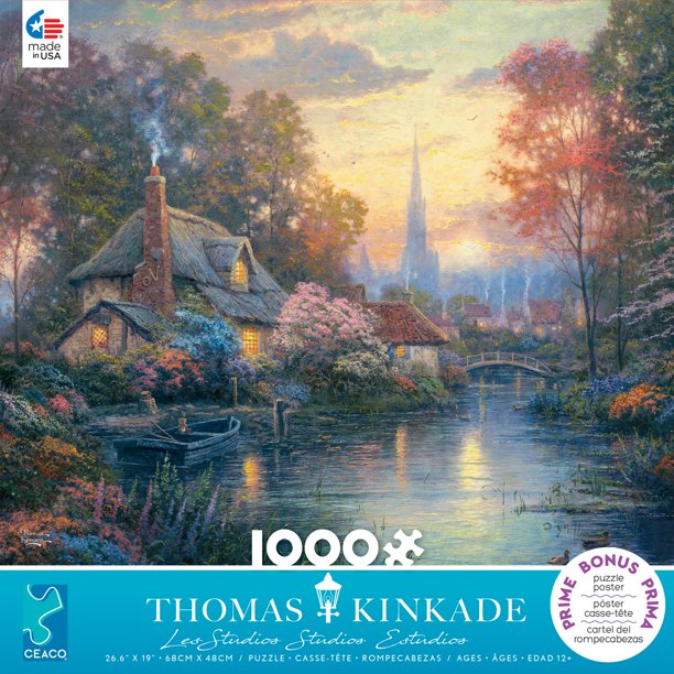 Ceaco Thomas Kinkade Cottage 1000 Piece Jigsaw Puzzle