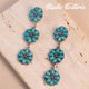 thumbnail image 2 of Pendientes Montana West Western Turquesa con estampado bohemio, 2 of 7
