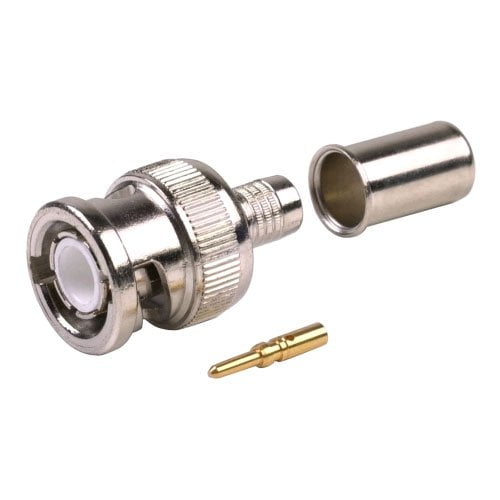 4 CONNECTORS] BNC Male Coax Connector for 50 Ohm RG8/X, Belden 9258 and  Times Microwave LMR-240 Coaxial Antenna RF Cable - Coaxial Cable Connector  
