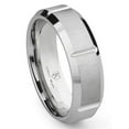 thumbnail image 1 of Andrea Jewelers Cobalt Xf Chrome 8MM Brush Finish Wedding Band Ring With Grooves Sz 11.0, 1 of 4