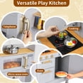 thumbnail image 5 of Pirecart Pretend Play Kitchen Set, Toddler Wooden Kids Kitchen Playset with Realistic Light & Sounds and Cooking Accessories,for Age 3+ Girl and Boys, White, 5 of 9