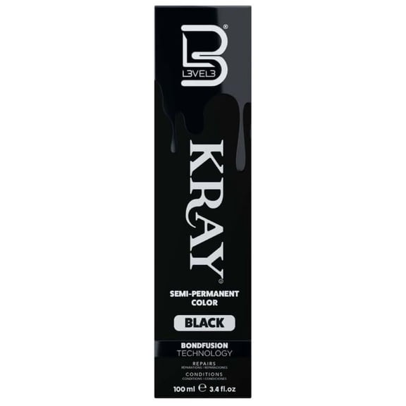 Level 3 Kray Semi Permanent Hair Color - Semi Permanent Hair Dye with Aloe Vera