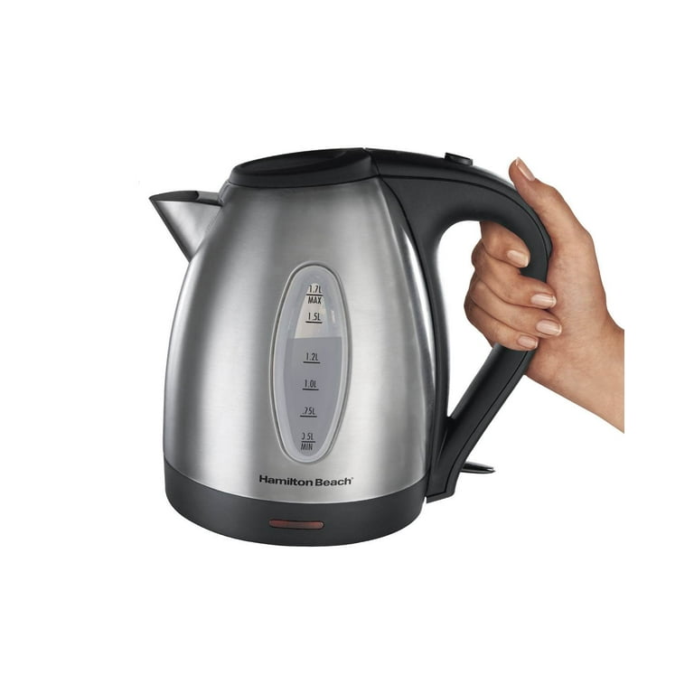 Hamilton Beach Electric Tea Kettle, Water Boiler & Heater, 1.7 Liter, Cordless Serving, 1500 Watts for Fast Boiling, Auto-Shutoff and Boil-Dry Protection, Stainless Steel (40880) - Walmart.com Hamilton Beach Electric Tea Kettle, Water Boiler & Heater, 1.7 Liter, Cordless Serving, 1500 Watts for Fast Boiling, Auto-Shutoff and Boil-Dry Protection, Stainless Steel (40880) - Walmart.com