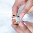thumbnail image 5 of Rosec Jewels Black Spinel Half Eternity Ring with Diamond - Stackable Ring for Women - AAA Quality Certified - Ready to Gift, 14K Yellow Gold, US 9.00, 5 of 7