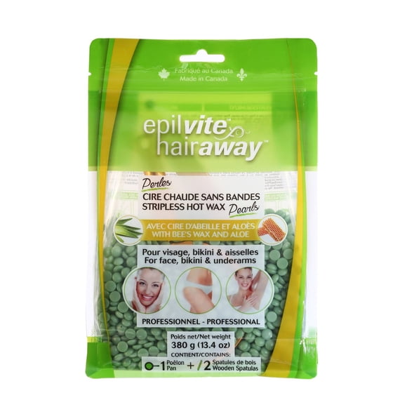 Epil-Vite / Hair-Away Stripless hot wax pearls with bee’s wax and aloes