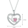 thumbnail image 5 of Rynsito Stethoscope Necklace 925 Sterling Silver Nurse Pendant with 12 Months Birthstone, Graduation Gifts Medical Jewelry for Doctor Nurse Medical Student RN, 5 of 5