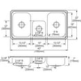 thumbnail image 4 of Elkay Celebrity Stainless Steel 43" x 22" x 7", Triple Bowl Drop-in Sink, 4 of 5