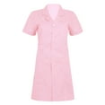 thumbnail image 3 of Eandarui Women's Scrub Dress Hospital Medical Doctors Nurse Uniforms Jackets Coat Halloween Costumes Pink XL, 3 of 7