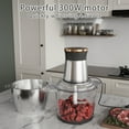 thumbnail image 6 of Food Processor, Electric Meat Grinder Food Chopper for Meats Veggie, 2 Speeds Setting,2 Bowl,2L, 6 of 8