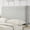 Light Gray, variant on Stretchable Headboard Cover, 3D Embossed Fabric Headboard Protector for Queen and Full Size Beds, Cream White