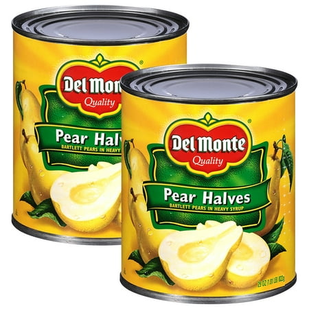 (2 Pack) Del Monte Bartlett In Heavy Syrup Pear Halves, 29 Oz