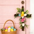 thumbnail image 5 of Wreath Decoration​ Dark Twig Cross Shape Wreath Colorful Egg and Bloom Accent Belief Decor Easter Decorations for Door Wall Festive, 5 of 6