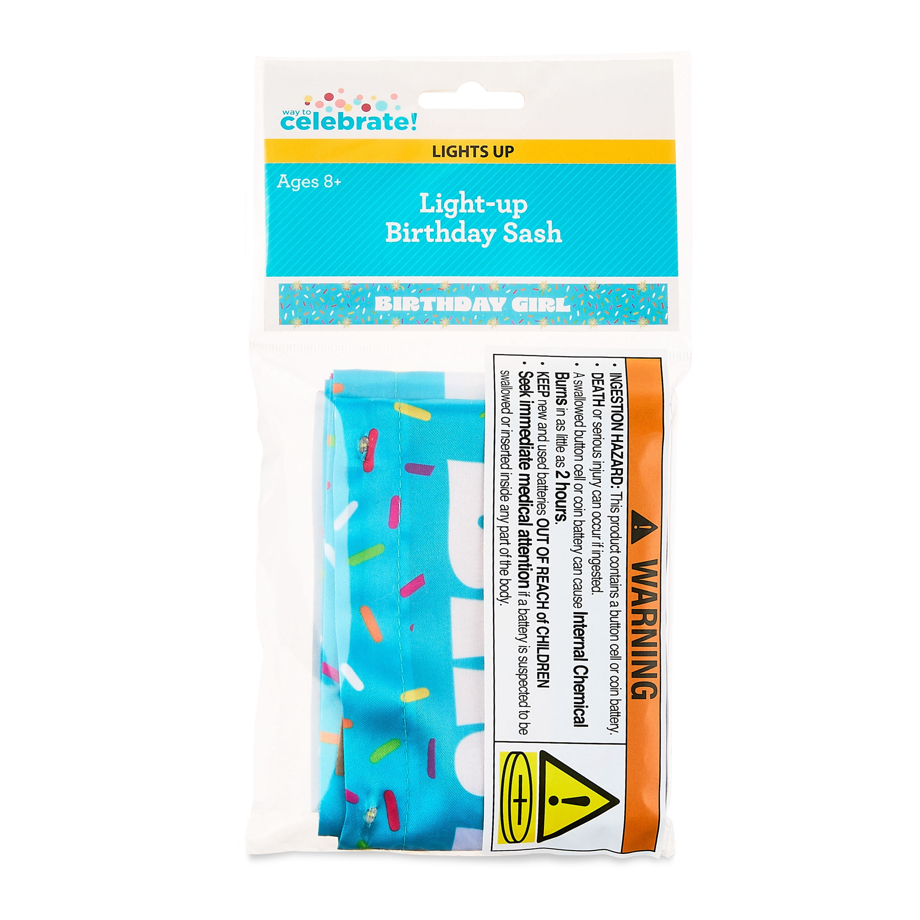 Blue Light-Up Birthday Sash, by Way To Celebrate
