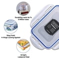 thumbnail image 3 of Lock & Lock Classics Recipientes herméticos rectangulares de plástico para almacenamiento de alimentos con tapa a prueba de fugas, 1,6 litros, juego de 2 transparentes (HPL824 x 2), 3 of 5