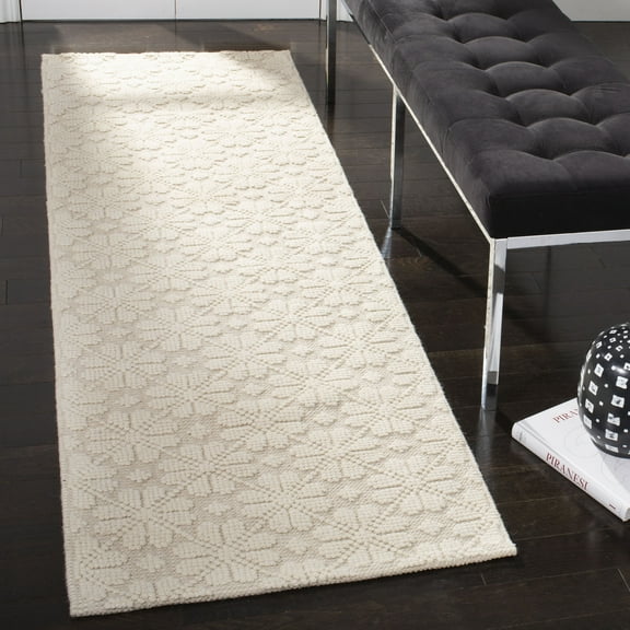 SAFAVIEH Vermont Orval Geometric Floral Wool Runner Rug, Ivory, 2'3" x 8'