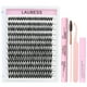 thumbnail image 1 of Kit de extensión de pestañas LAUBESS Lash Clusters con adhesivo y removedor, 1 of 7