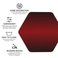 thumbnail image 4 of Balery 4 Pcs Red Geometricleather Coasters Set, Drink Table Cup Coasters For Living Room Kitchen Coffee Decor, 4 of 9