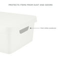 thumbnail image 5 of Simplify 3.74 gal Plastic Storage Boxes, White, 5 of 5