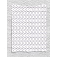 thumbnail image 1 of Abstract Tapestry, Minimalistically Arranged Ogee Like Motifs in Symmetrical Composition Pattern, Wall Hanging for Bedroom Living Room Dorm Decor, 40W X 60L Inches, White and Mauve, by Ambesonne, 1 of 2