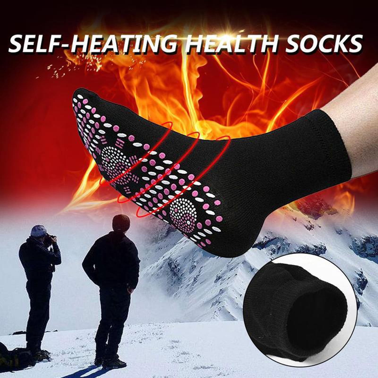 Tourmaline Self Heated Socks Winter Magnetic Therapy Warm Healthy Socks 