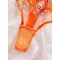 thumbnail image 4 of Orange Lingerie Set Sheer Floral Embroidery, 4 of 6