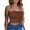 A003-Brown, variant on SAATLERI Tube Tops for Women Strapless Crop Top Double Lined Basic Tee Sleeveless Bandeau 2025 Summer Going out Shirts