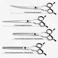thumbnail image 2 of Kit Tijeras Peluqueria Canina FOGOSP MDLG 75Set Acero Japones 440C 4 Piezas, 2 of 5