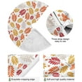 thumbnail image 2 of Coolnut Thanksgiving Tree Skirt Maple Xmas Tree Skirt, Floor Door Round Mat Decorations for Holiday Party Home Christmas Day Ornaments,35.4", 2 of 6