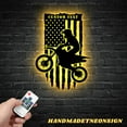 thumbnail image 2 of Handmadetneonsign Custom US Motocross Biker Metal Wall Art LED Light, Personalized Dirt Bike Name, 2 of 4