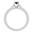 thumbnail image 3 of Black Diamond Engagement Ring for Women Oval 0.75 Carat 14K White Gold (Black, AAA), 3 of 5