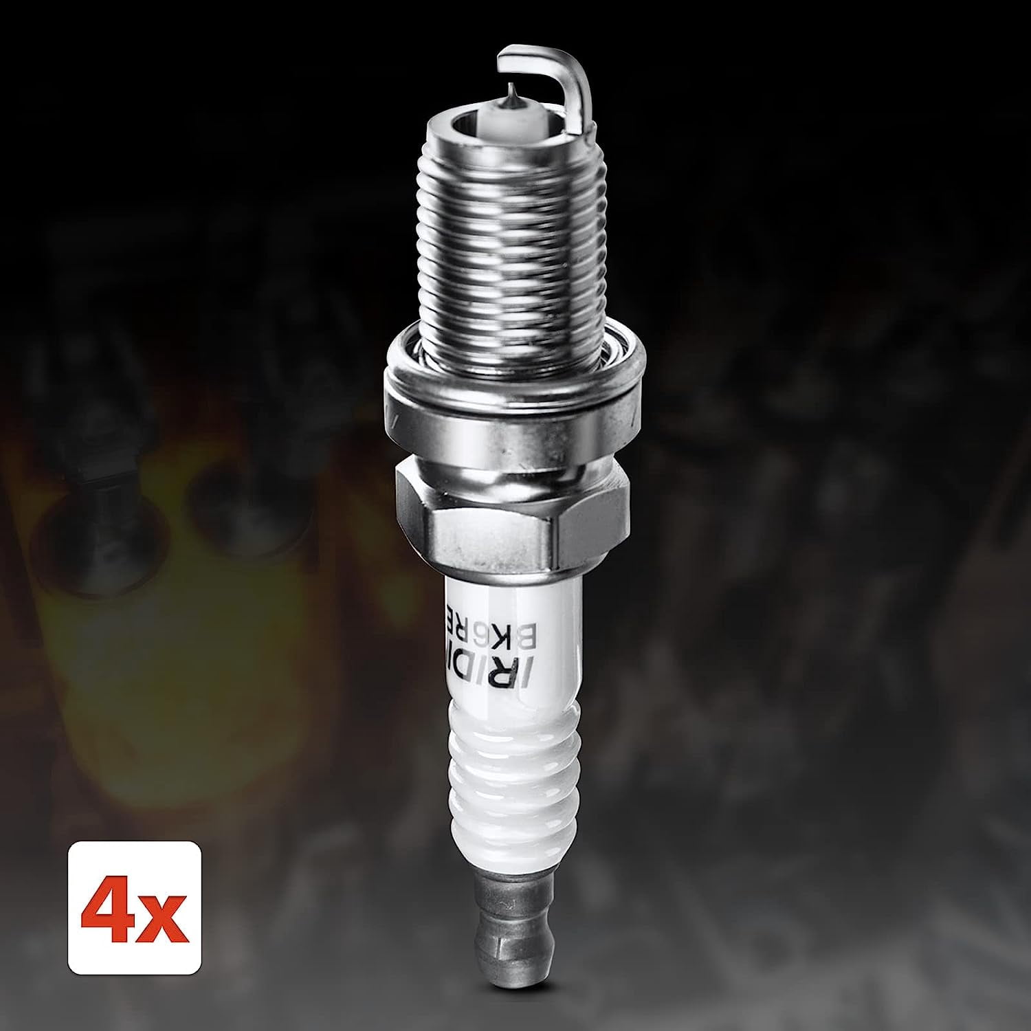 A-Premium Set of 4 Ignition Coil Pack and Iridium Spark Plugs Compatible with Honda Fit 2009-2014, CR-Z 2011-2016, City 2010-2016, 1.5L ELECTRIC