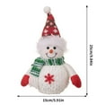 thumbnail image 4 of Lighted Christmas Snowman Table Decoration 10 Inch Plush Figurine with LED Lights Battery Operated Holiday Gift for Winter Home Desk Fireplace Decor, 4 of 5