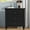 Black, variant on MEETFAV 28" Pine Wood Nightstand with 3 Drawers – Metal Handles, Gliding Rails, Rubber Legs for Bedroom, Office, Blue