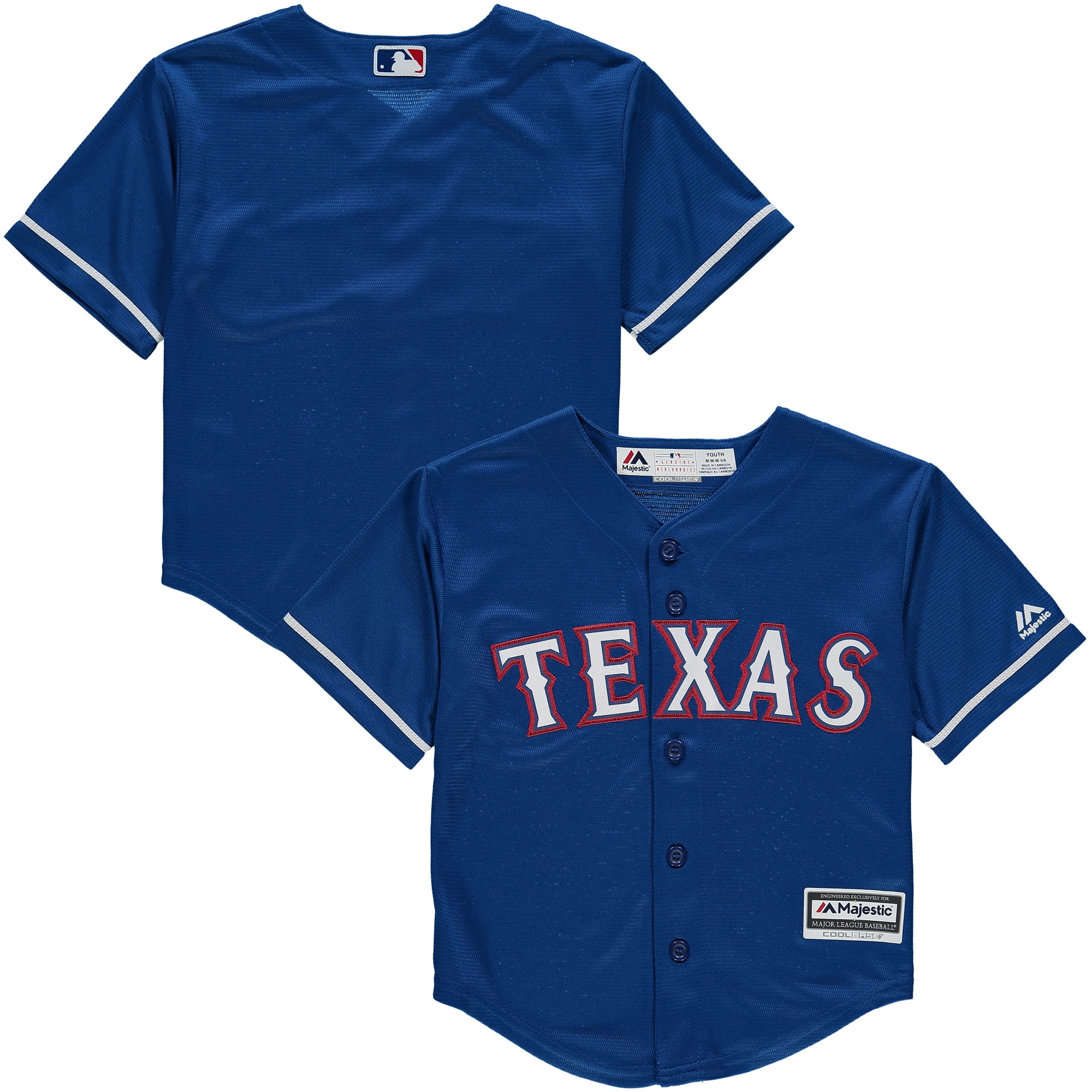 Texas Rangers Majestic Preschool Official Cool Base Team Jersey Royal by Outerstuff