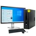 thumbnail image 1 of HP EliteDesk SFF Desktop Computer with New 24" Monitor Intel Core i5 @3.2GHz 8GB  RAM 256GB SSD Windows 11 Home Keyboard Mouse WiFi Bluetooth Refurbished, 1 of 2