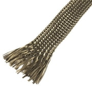 Vehicle Fiberglass Heat Wire Shield Sleeve Heat High Temp Shield Adjustable Heat Shield 3.2ft 25mm 1 Titanium Tone