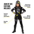 thumbnail image 3 of Morph Joan of Arc Costume Girls Halloween Costume for Girl Black Medium, 3 of 6