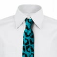 thumbnail image 2 of Fish Necktie, Salmon Trout Marine-Themed, Dress Tie, 3.7", Charcoal Grey and Sky Blue, by Ambesonne, 2 of 3