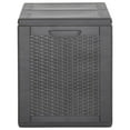 thumbnail image 3 of vidaXL Garden Storage Box 180L Black PP Rattan, 3 of 5