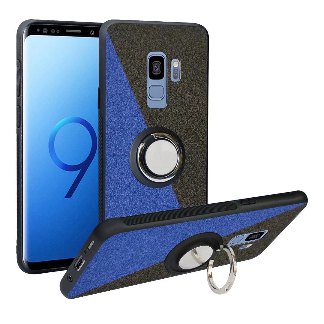 Labanema Samsung Galaxy S9 Plus Case with 360 Degree Rotating Ring Stand, Support Magnetic Car Mount, Protective Cover for Samsung Galaxy S9 Plus (Blue Black)