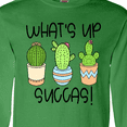 thumbnail image 4 of Inktastic What's Up Succas Funny Cacti Plants Long Sleeve T-Shirt, 4 of 5
