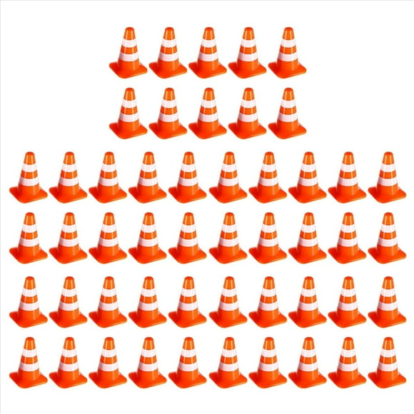 Mini Conos de Tráfico 50 Uds. Conos de Carretera en Miniatura Conos de Construcción Conos de Tráfico para Niños Señales de Tráfico Juguetes