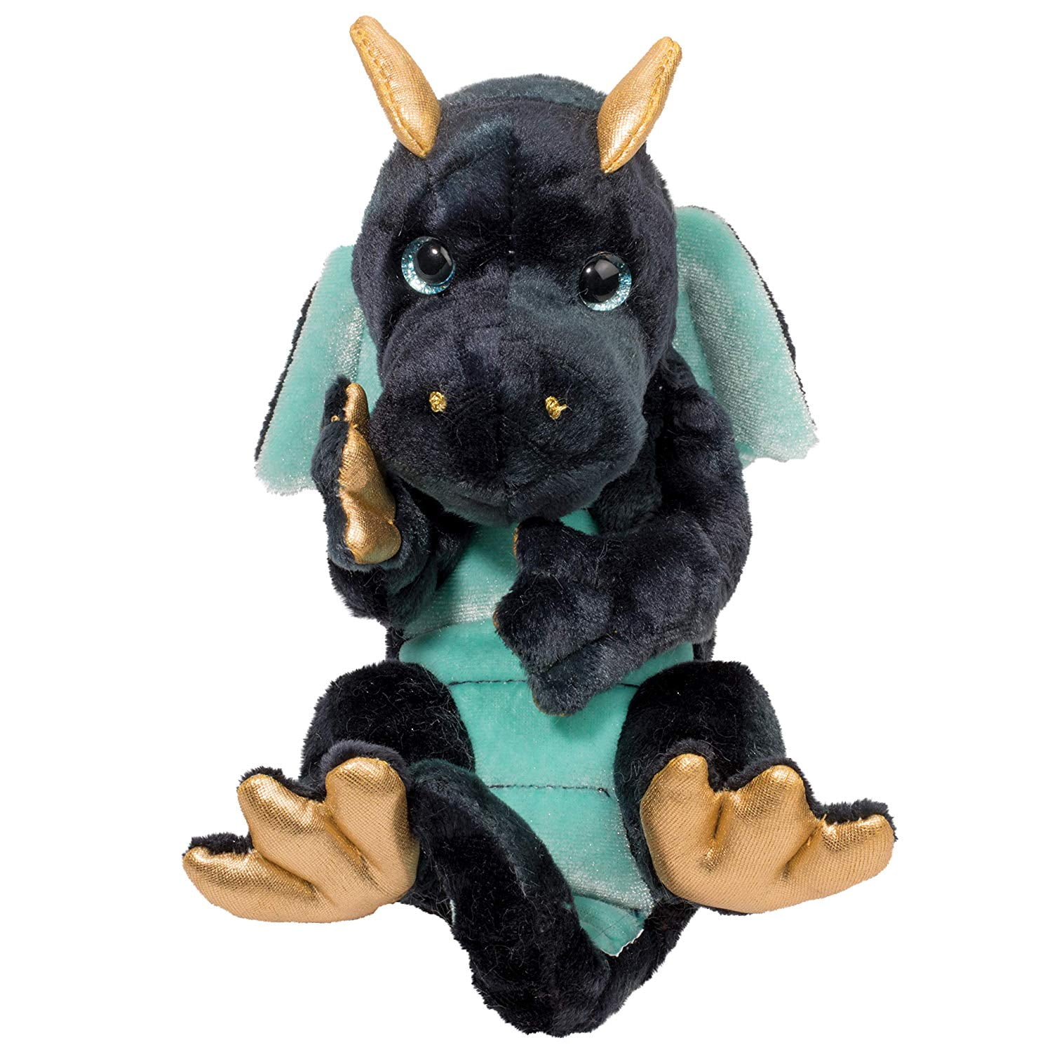 Douglas Toys Plush Navy Dragon Lil' Handful Stuffed Animal, 6
