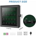 thumbnail image 3 of Championship Ring Display Case, Lockable Baseball Ring Holder with 20 Posts, Wooden Shadow Box Wall Mount for Multiple Rings, 3 of 6