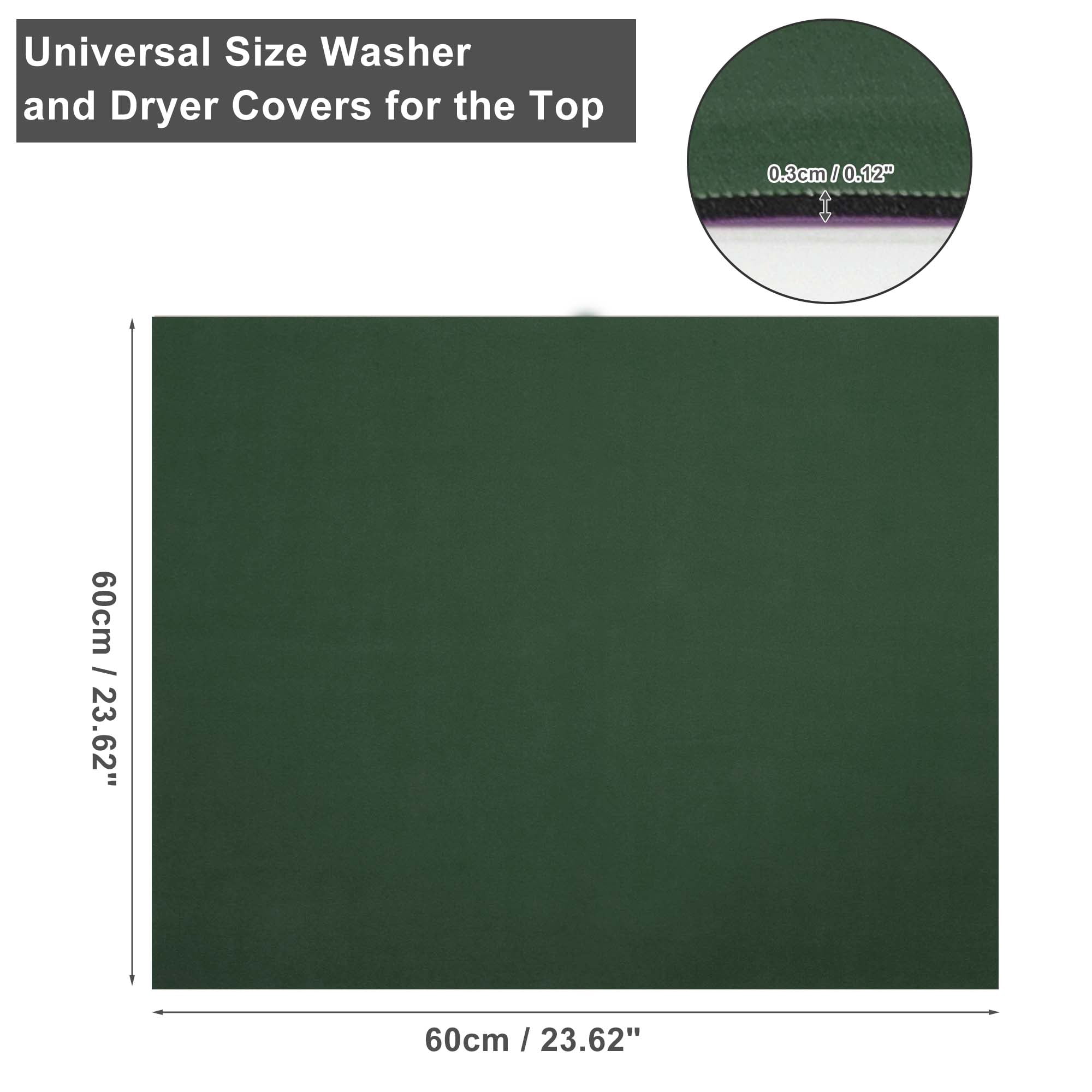 Unique Bargains Dust Cover Pad Washer and Dryer Covers Deep Green 23.62"x23.62"x0.12"