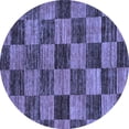 thumbnail image 1 of Ahgly Company Indoor Round Abstract Blue Modern Area Rugs, 8' Round, 1 of 4