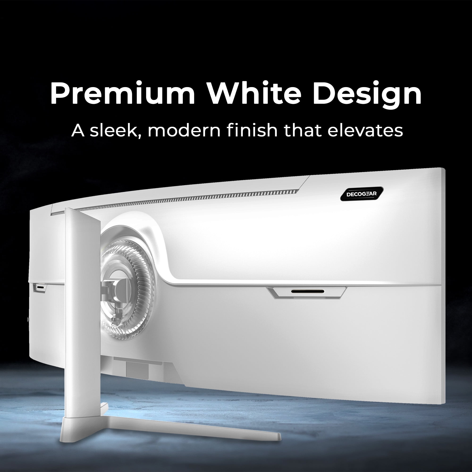Deco Gear 49” White Curved Ultrawide Monitor, 144Hz, HDR, 3840×1080, HDMI 2.1, DP 1.4, Gaming & Work