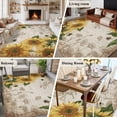 thumbnail image 4 of Large Area Rug 8'x10',Sunflowers Non-slip Runner Carpet for Living Room/Bedroom/Office,Vintage Yellow Floral Farm Butterfly Outdoor Indoor Rectangle Area Rug Floor Mat for Kitchen/Dining Room, 4 of 9